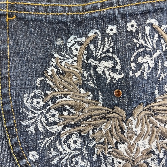 Vintage Phat Farm Jeans 34 x 32 Slim Embroidered Pocket. Y2K - Picture 8 of 15